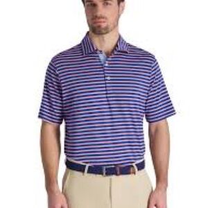 Fairway & Greene Purple Striped Polo